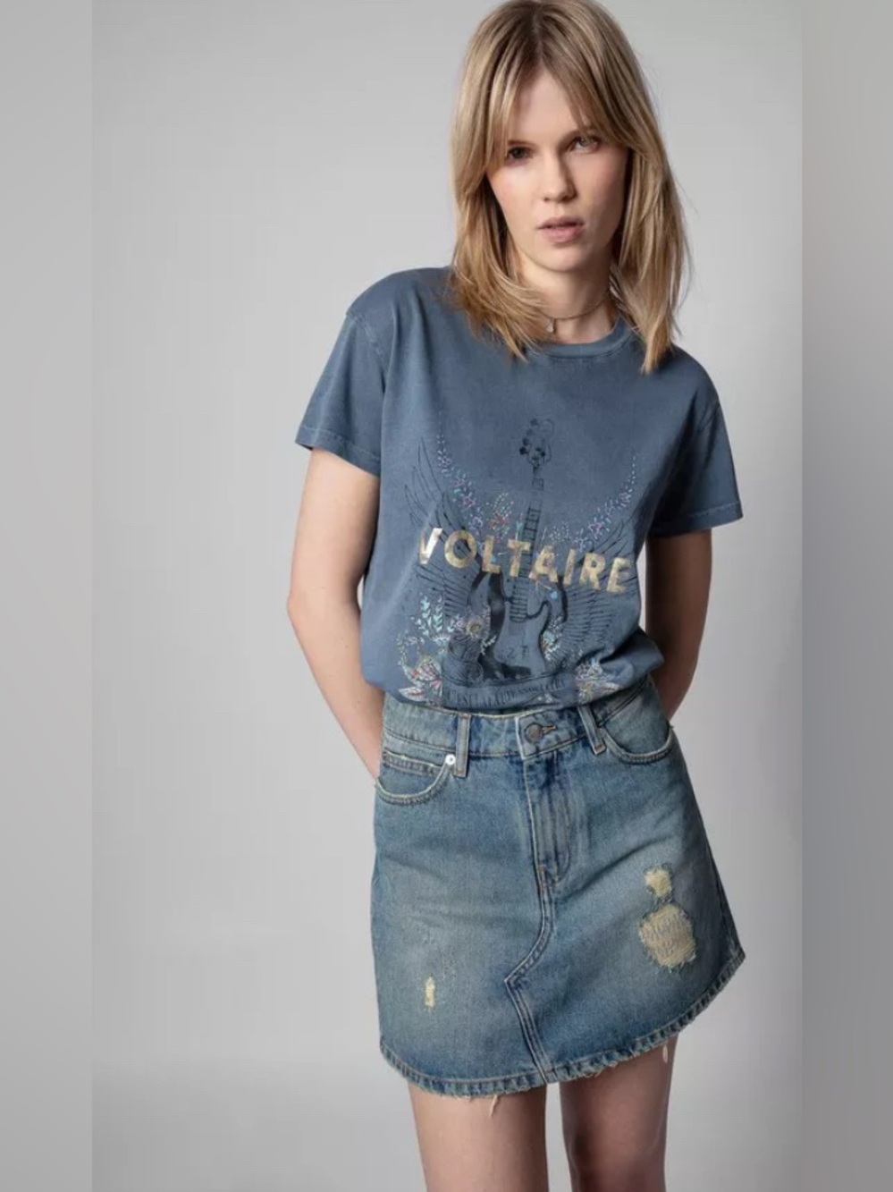 Zadig & Voltaire Walk Guitar Women Tee-Shirt. Size XS